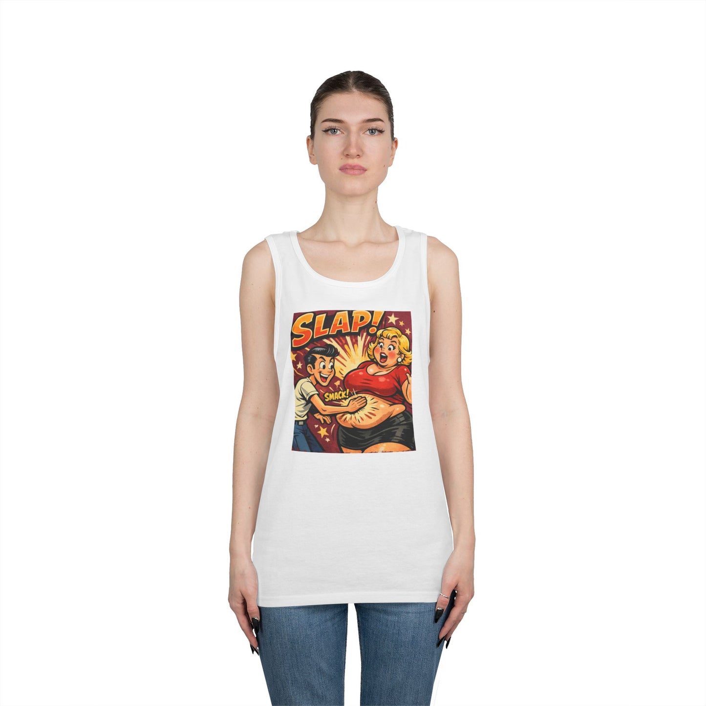 Retro Comic 'SLAP!' Novelty Tank Top